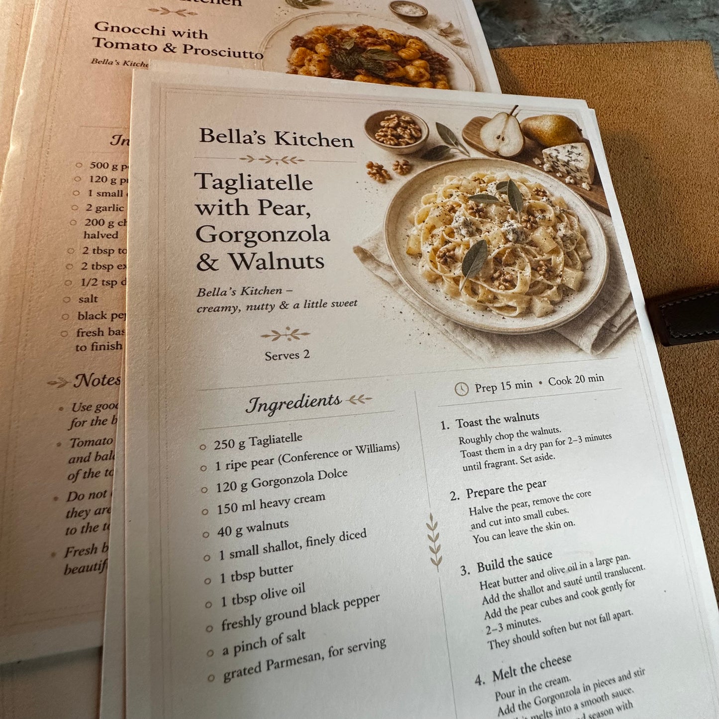 The Complete Pasta Edition - 12 Recipes Cards Only - Bella's Kitchen