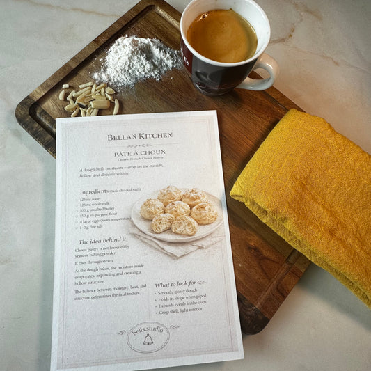 Pâte à Choux Kitchen Card A5 | Choux Pastry Baking Guide – Bella's Kitchen