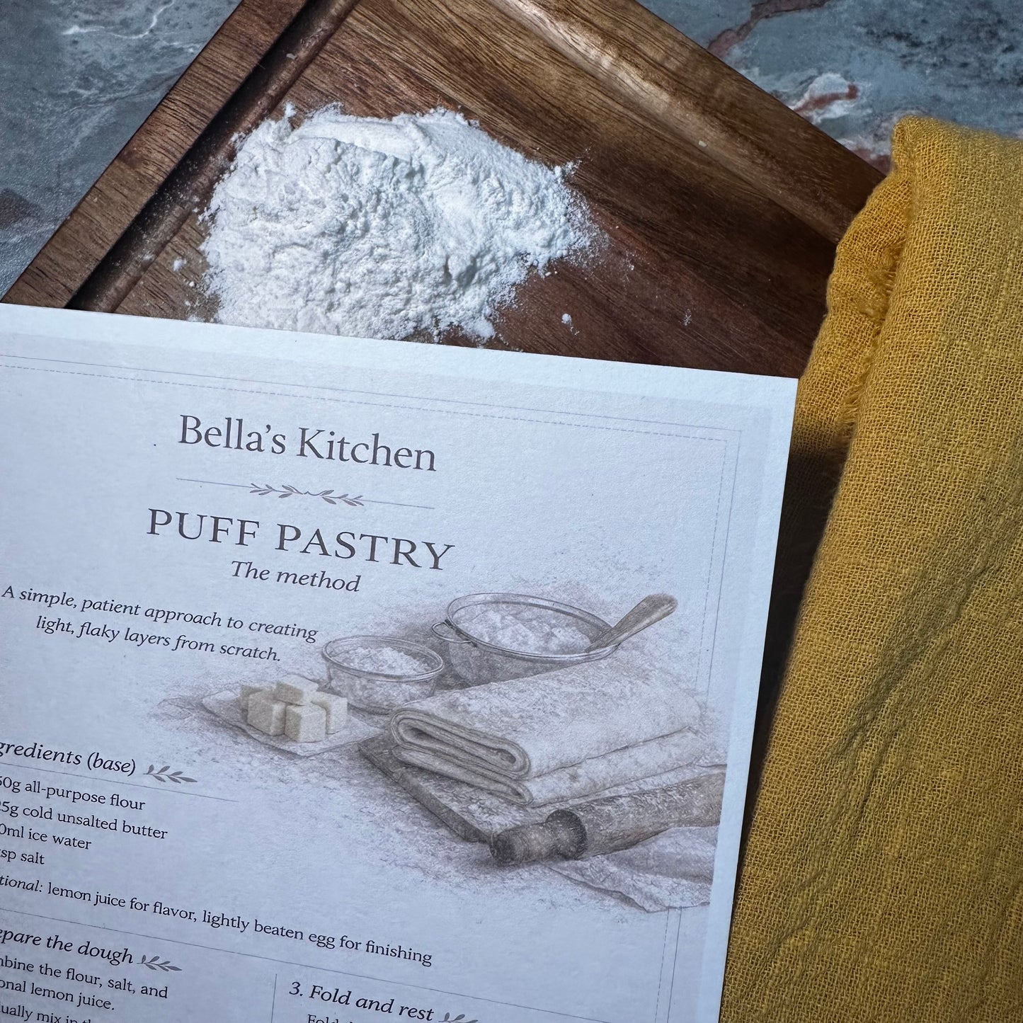 Puff Pastry Kitchen Card | How to Use & Bake with Puff Pastry A5 – Bella's Kitchen