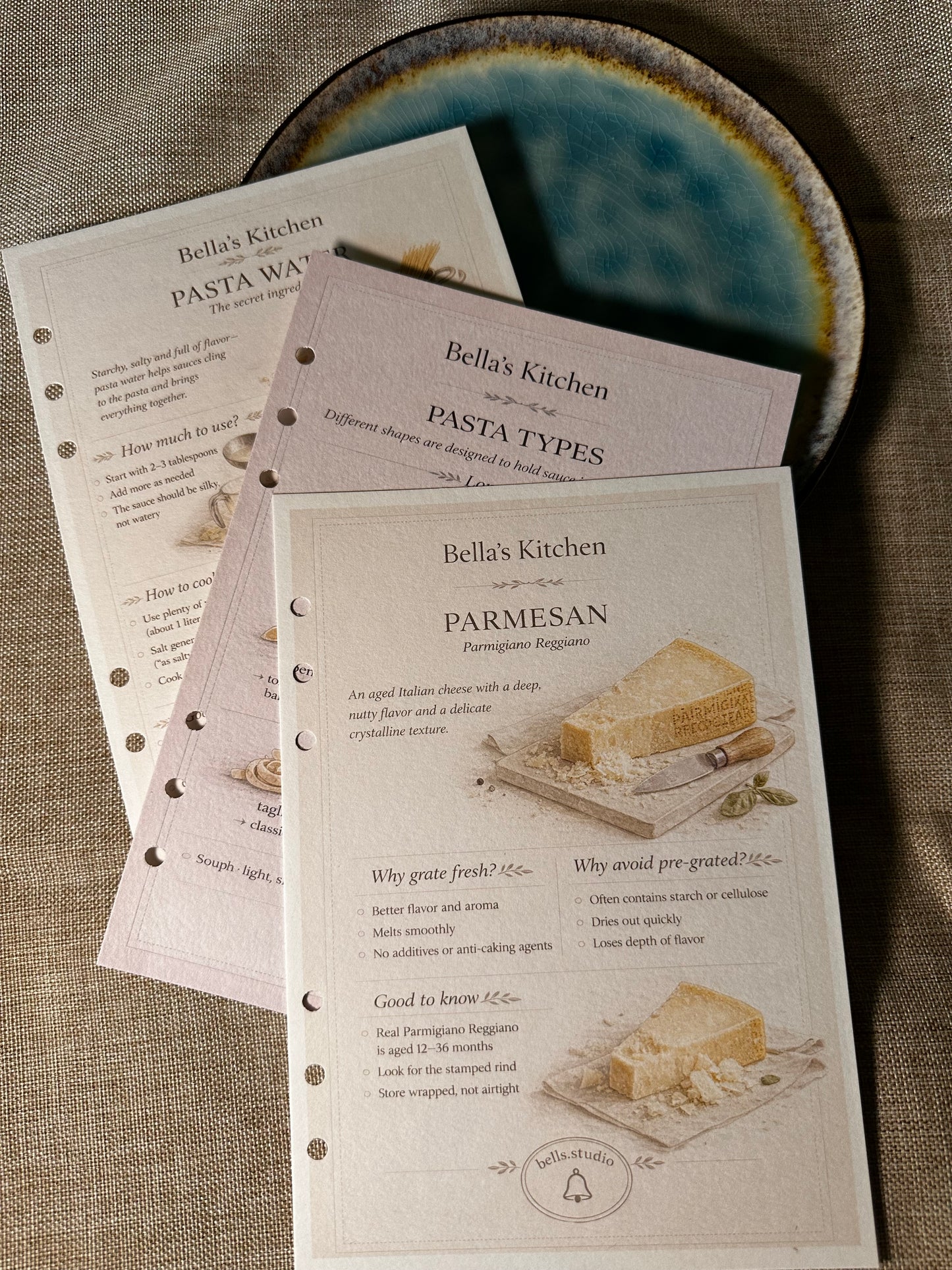 Pasta Basics Starter Set – 5 Cards Only | Bella's Kitchen