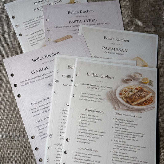 Pasta Basics Starter Set – 5 Cards Only | Bella's Kitchen