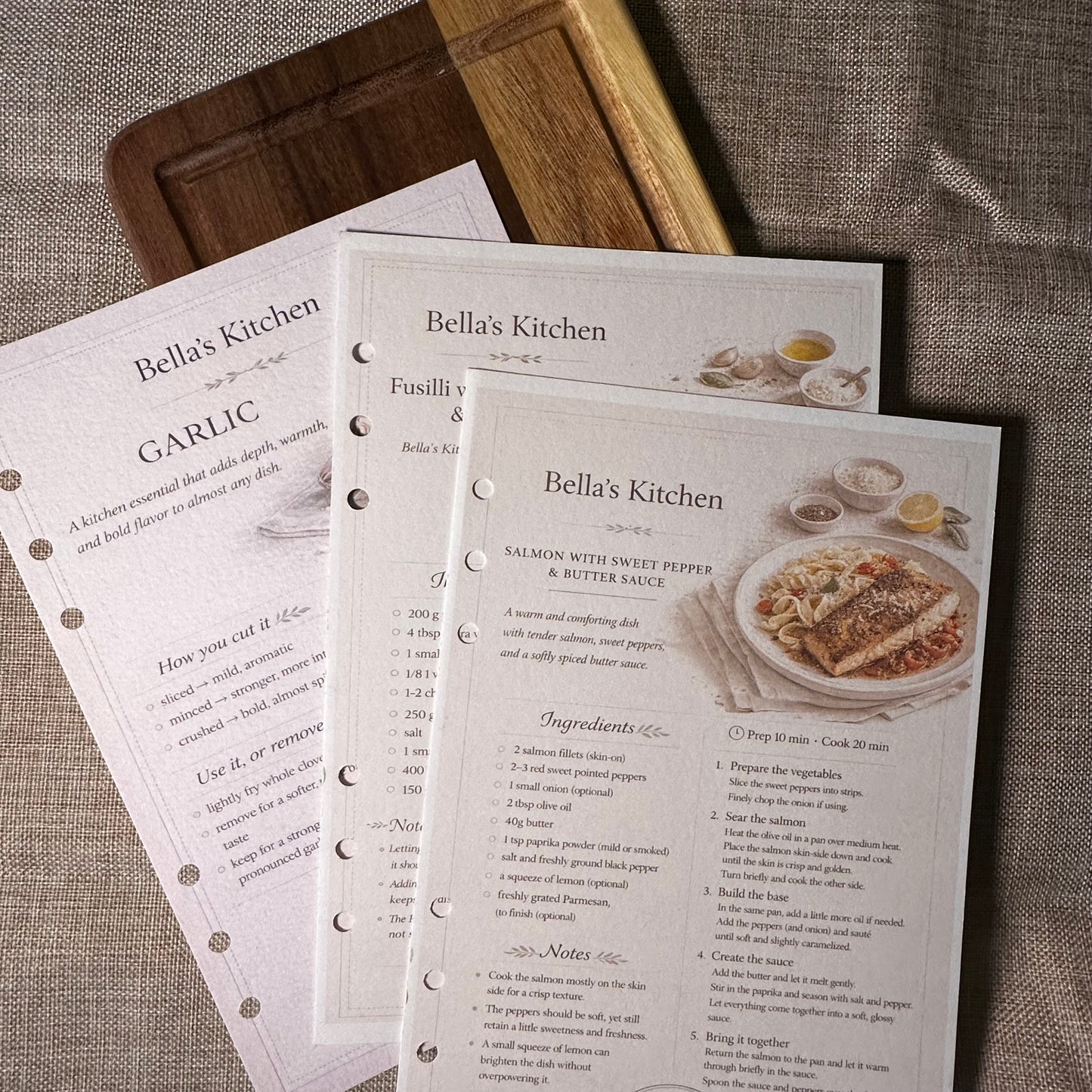 Pasta Basics Starter Set – 5 Cards Only | Bella's Kitchen