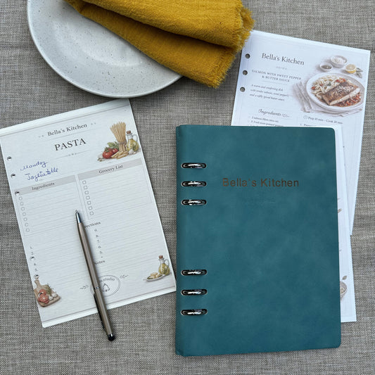 Pasta Starter Set A5 – Binder + 5 Kitchen Cards | Bella's Kitchen