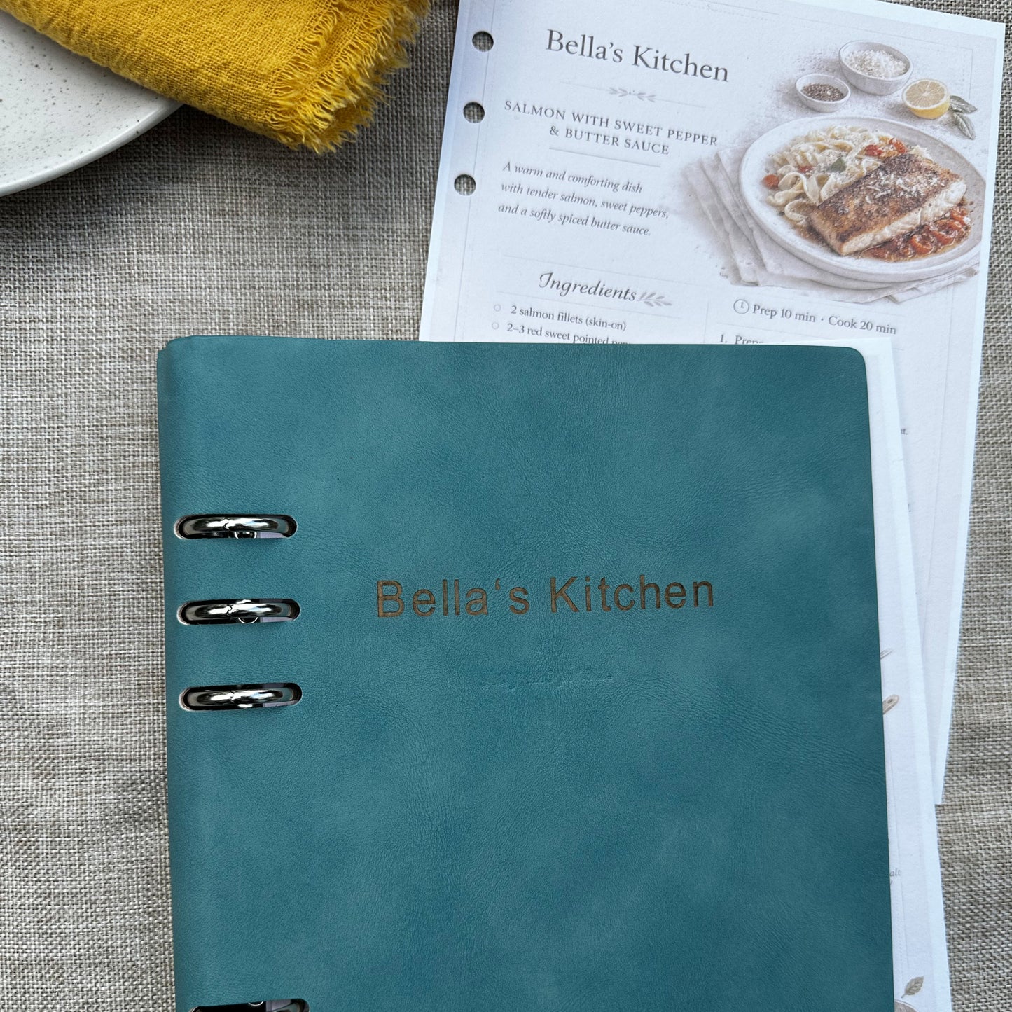 Pasta Starter Set A5 – Binder + 5 Kitchen Cards | Bella's Kitchen