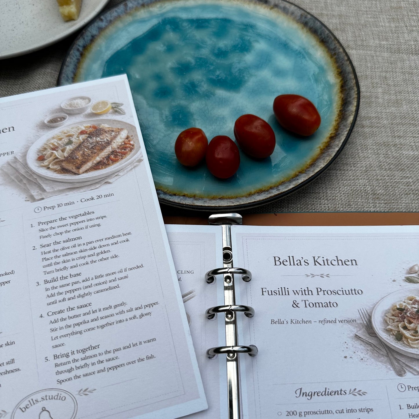 Pasta Starter Set A5 – Binder + 5 Kitchen Cards | Bella's Kitchen
