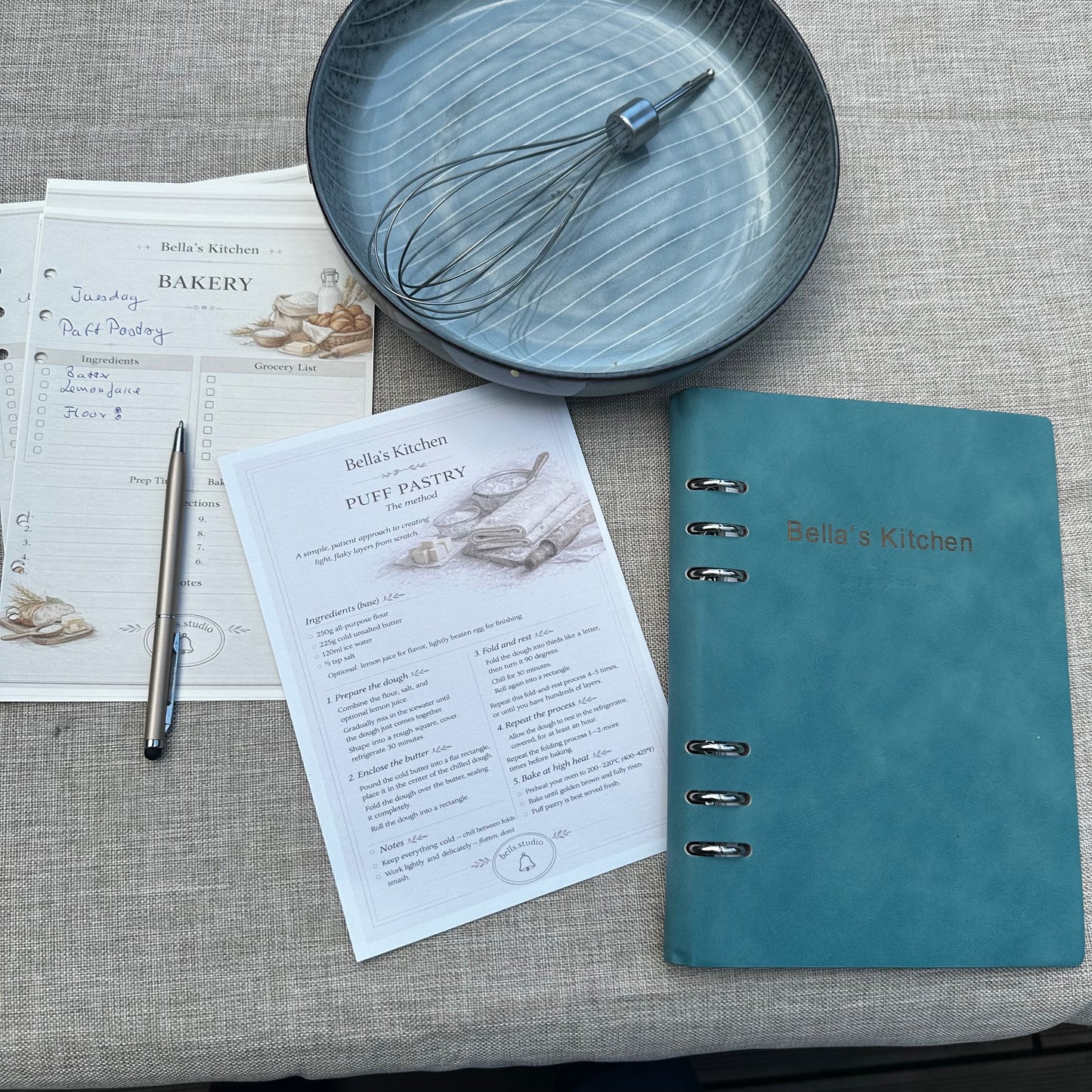 Bakery Starter Set A5 – Binder + 5 Baking Cards | Bella's Kitchen