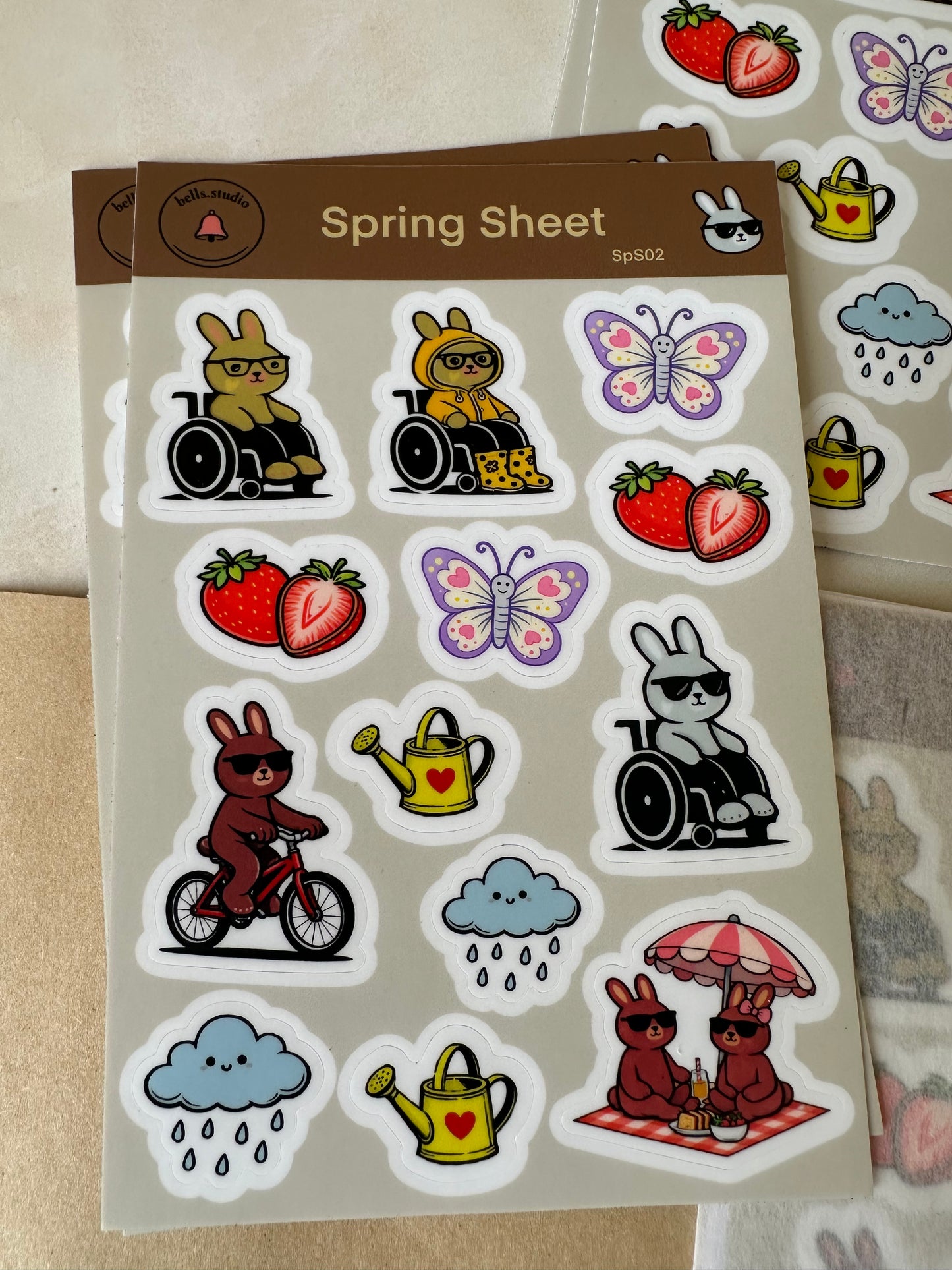 Cool Bunny - Spring Time Sticker Sheet 02