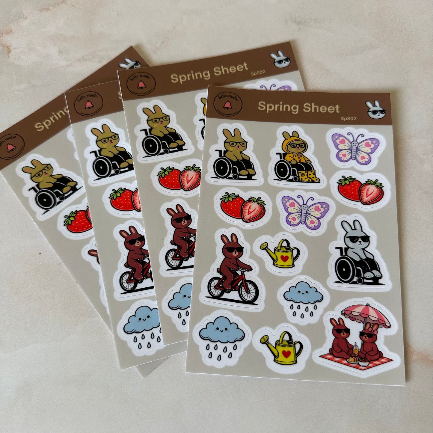 Cool Bunny - Spring Time Sticker Sheet 01