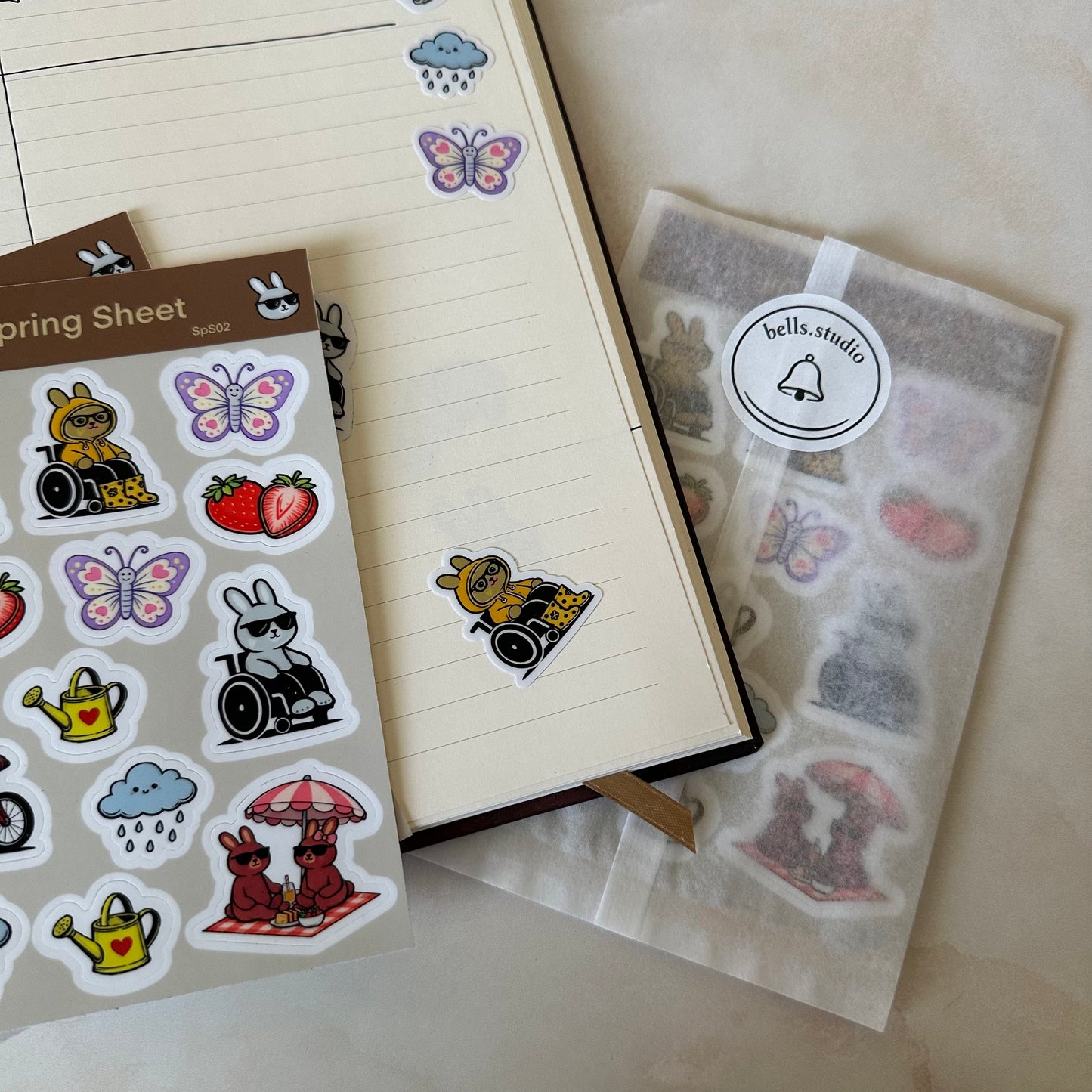 Cool Bunny - Spring Time Sticker Sheet 02