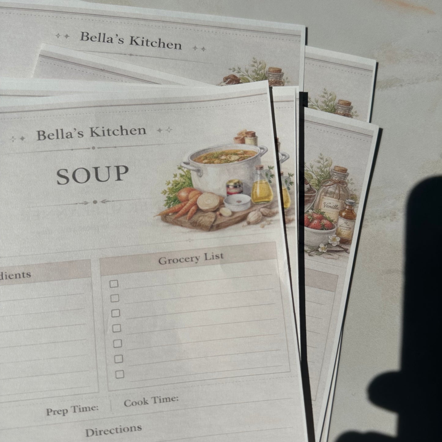 Daily meal planner set  - Bella`s Kitchen