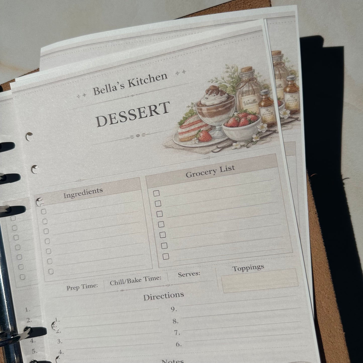 Daily meal planner set  - Bella`s Kitchen